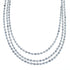 Native American Howlite Sterling Silver 3-Strand Bead Necklace AX126072